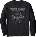 Top Gun Lt Pete Mitchell Distressed Seal Action Movie Long Sleeve