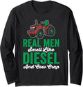 Funny Farm Lover Diesel Tractor Boys Men Farmer