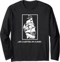 Vintage Sailboat Lovers Retro Sailors Ocean Long Sleeve