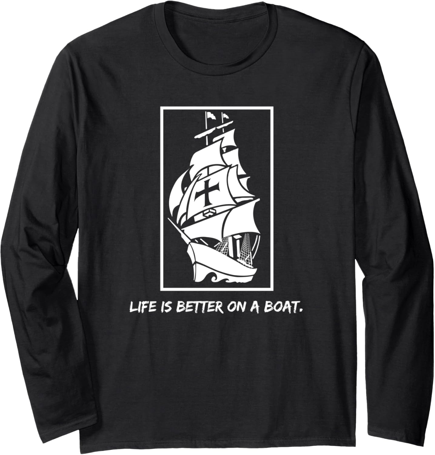Vintage Sailboat Lovers Retro Sailors Ocean Long Sleeve