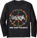 Wear Orange Peace Sign Enough End Gun Violence Long Sleeve