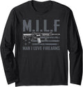 M I L F Man I Love Firearms Funny Rifle Owner Pro