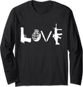 Love Weapons Guns Grenades Knives Assault Rifle Guns Long Sleeve