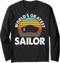 Worlds Okayest Sailor Nautical Sailing Sail Boating Sailboat