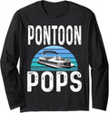 Funny Pontoon Pops Grandpa Owner Boating Boater Lake