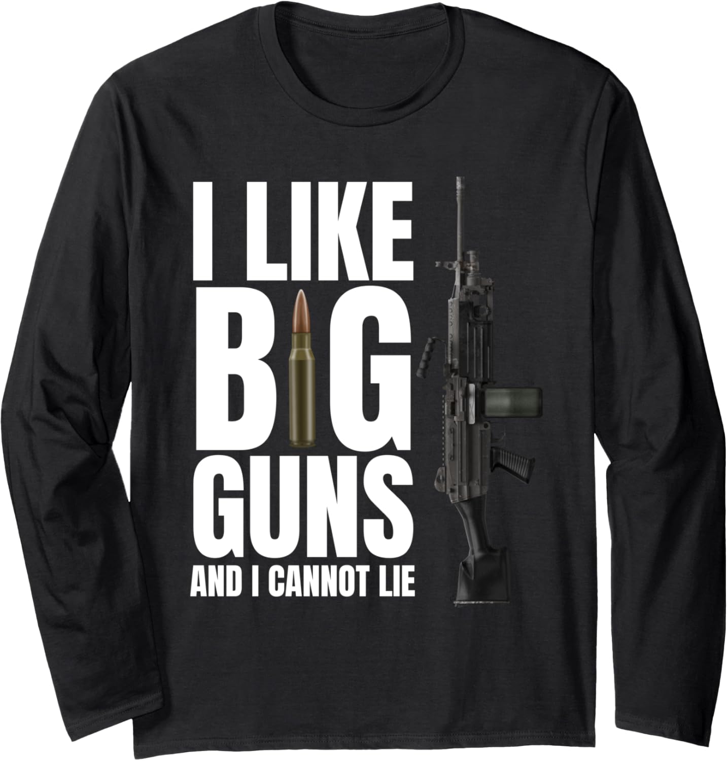 American Us Flag Assault Sniper Rifle Machine Gun Firearms Long Sleeve