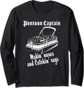 Pontoon Captain Makin Waves Catchin Rays Funny Boat