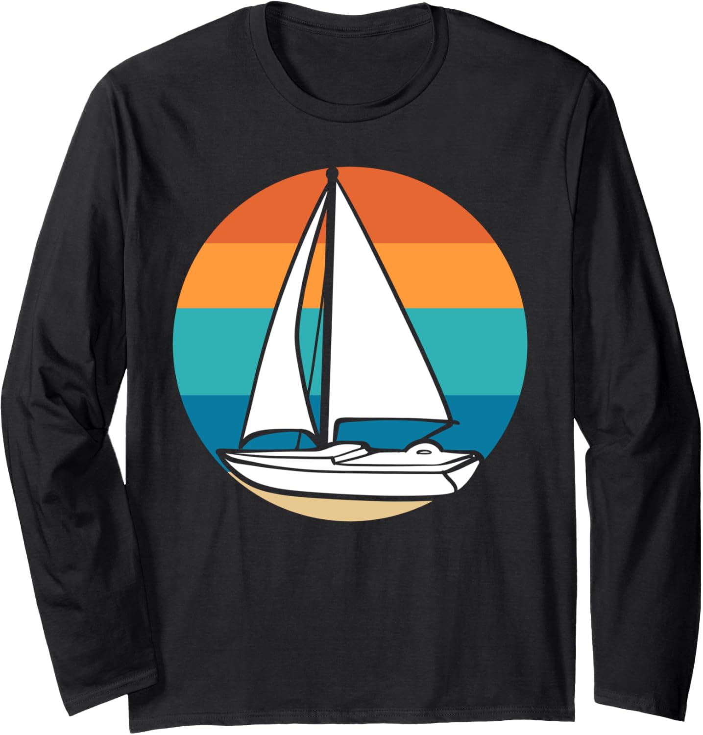 Retro Sailboat Boat Captain Long Sleeve