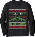 Its An Ak Christmas Ugly Sweater Gun Right Hunting Military Long Sleeve