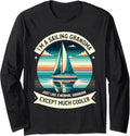 Grandma Sailing Captain Boating Sailboat Boat Sailor Long