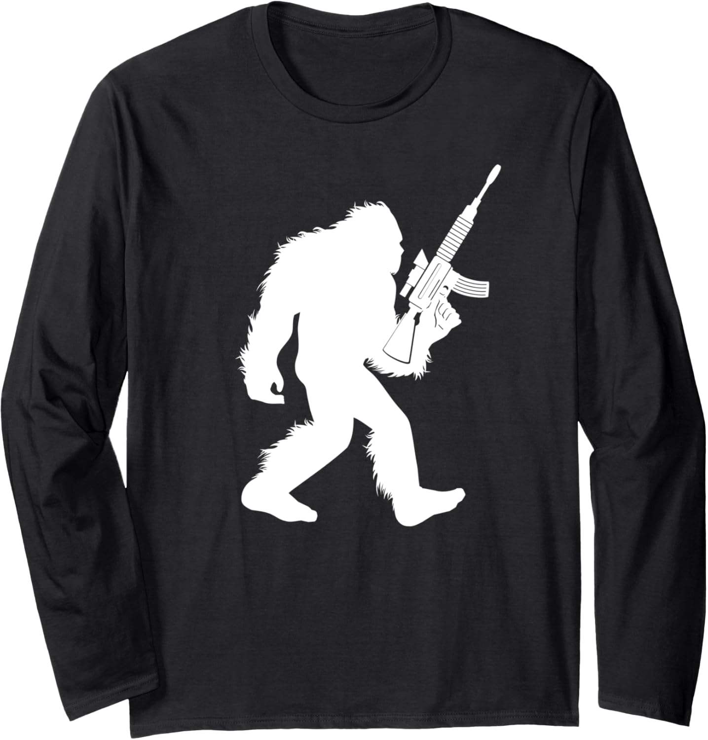 Bigfoot With Rifle Sasquatch 2Nd Amendment Gun Long Sleeve