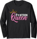 Funny Pontoon Queen Boat Pontoon Boating Long Sleeve