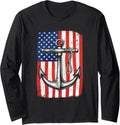 Sailor Captain Boat Sailboat Sailing Usa Flag Long
