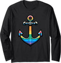Rainbow Color Boat Anchor Lgbtq Gay Pride Support