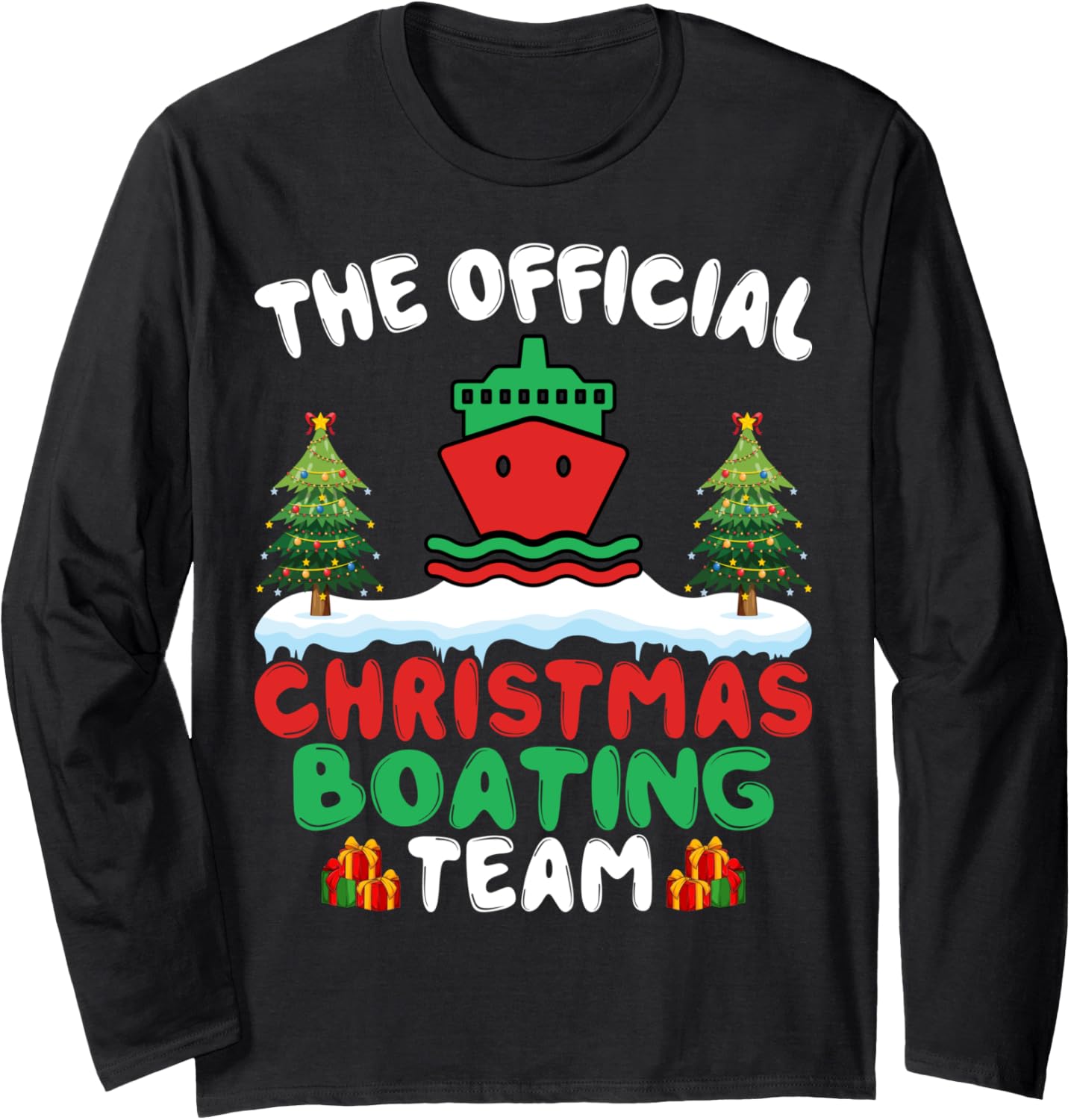 Xmas Boating Team Funny Boating Boat Lover Christmas