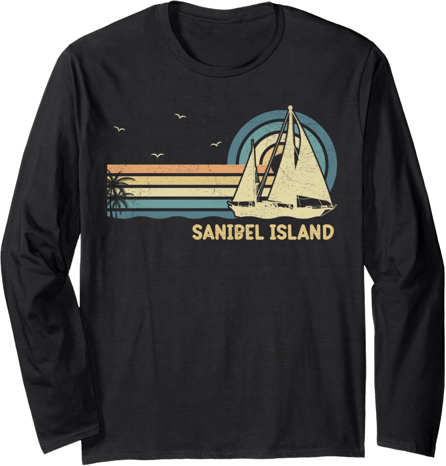 Fl Sanibel Island Sailing Vintage Sailboat Summer Sailor