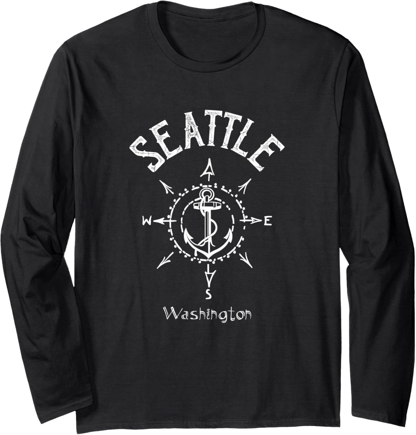 Seattle Washington Compass Rose Sailing Boating Yacht Long