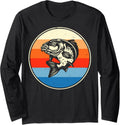 Fishing Retro Sunset Boating Angling Humor Long Sleeve