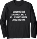 Gun Control Only A Well Regulated Militia Should Have Guns Long Sleeve