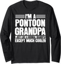 Pontoon Grandpa Boat Captain Boating Long Sleeve