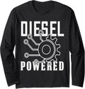 Cool Engine Gear Diesel Power Logo Long Sleeve