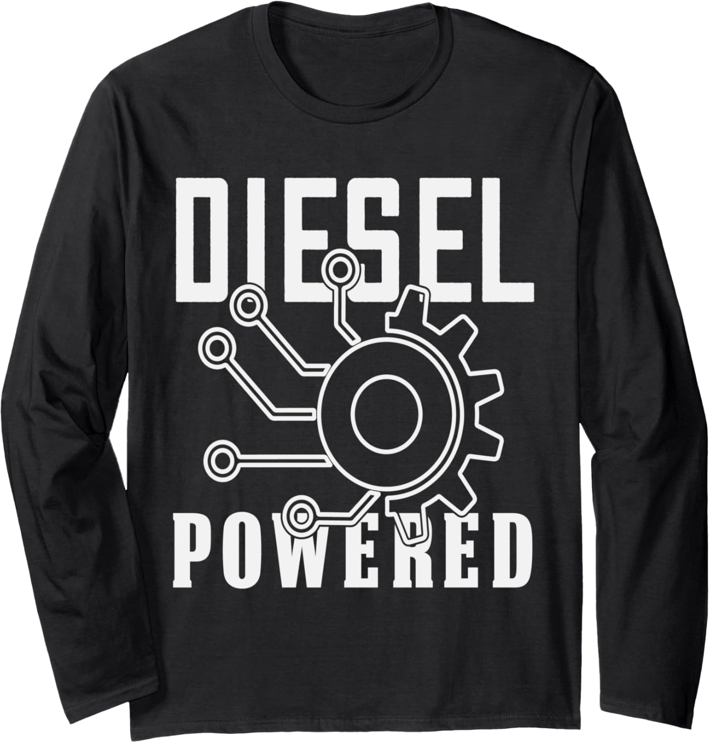 Cool Engine Gear Diesel Power Logo Long Sleeve