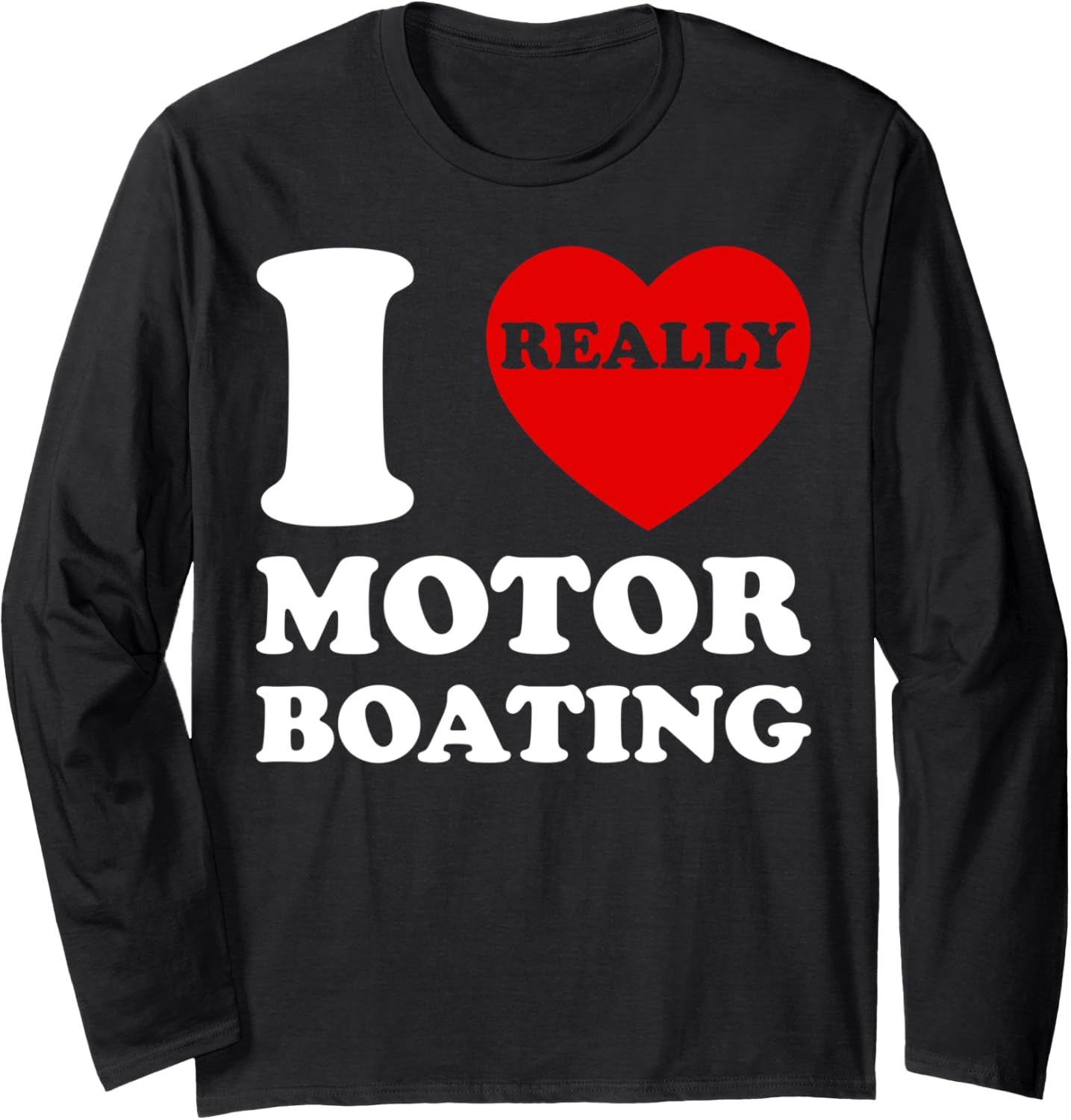 I Love Motorboating Heart Motor Boating Speedboat Art
