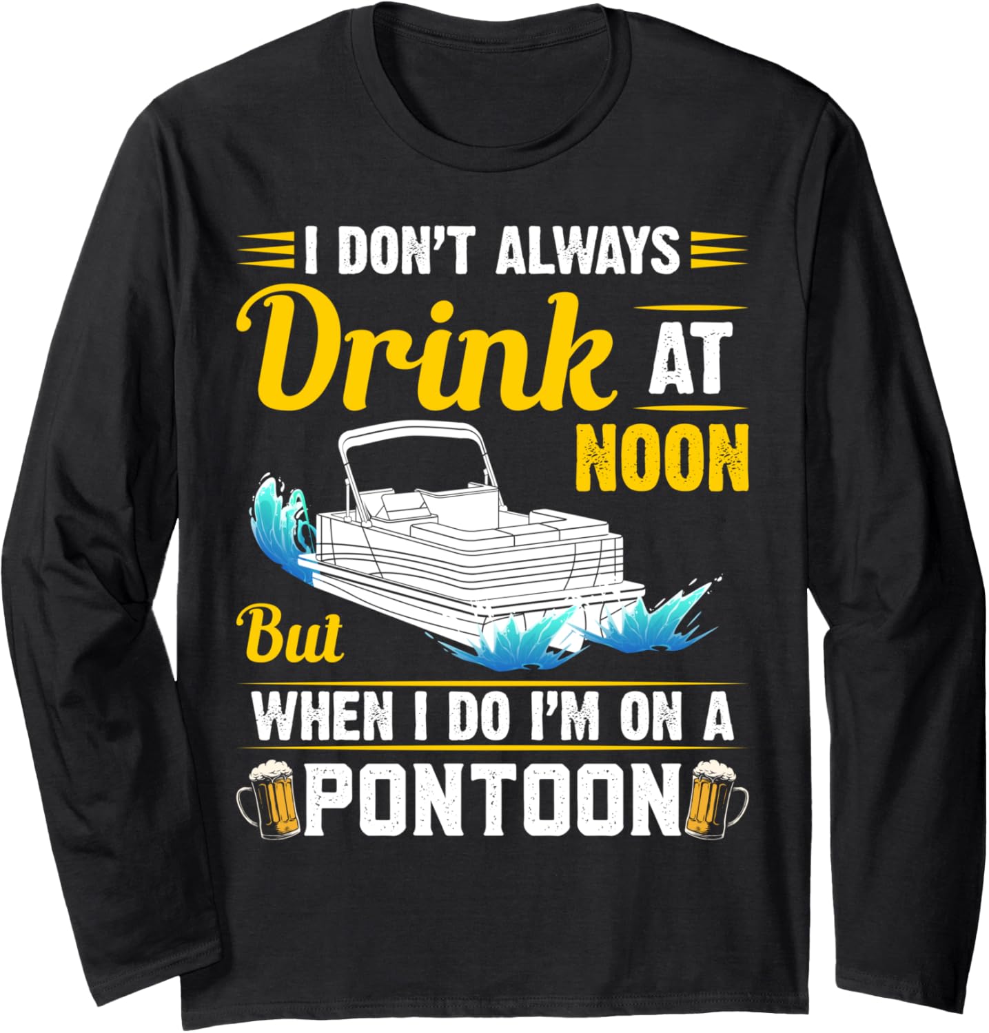 Pontoon Captain Funny Drinking Boating Boat Owner Novelty