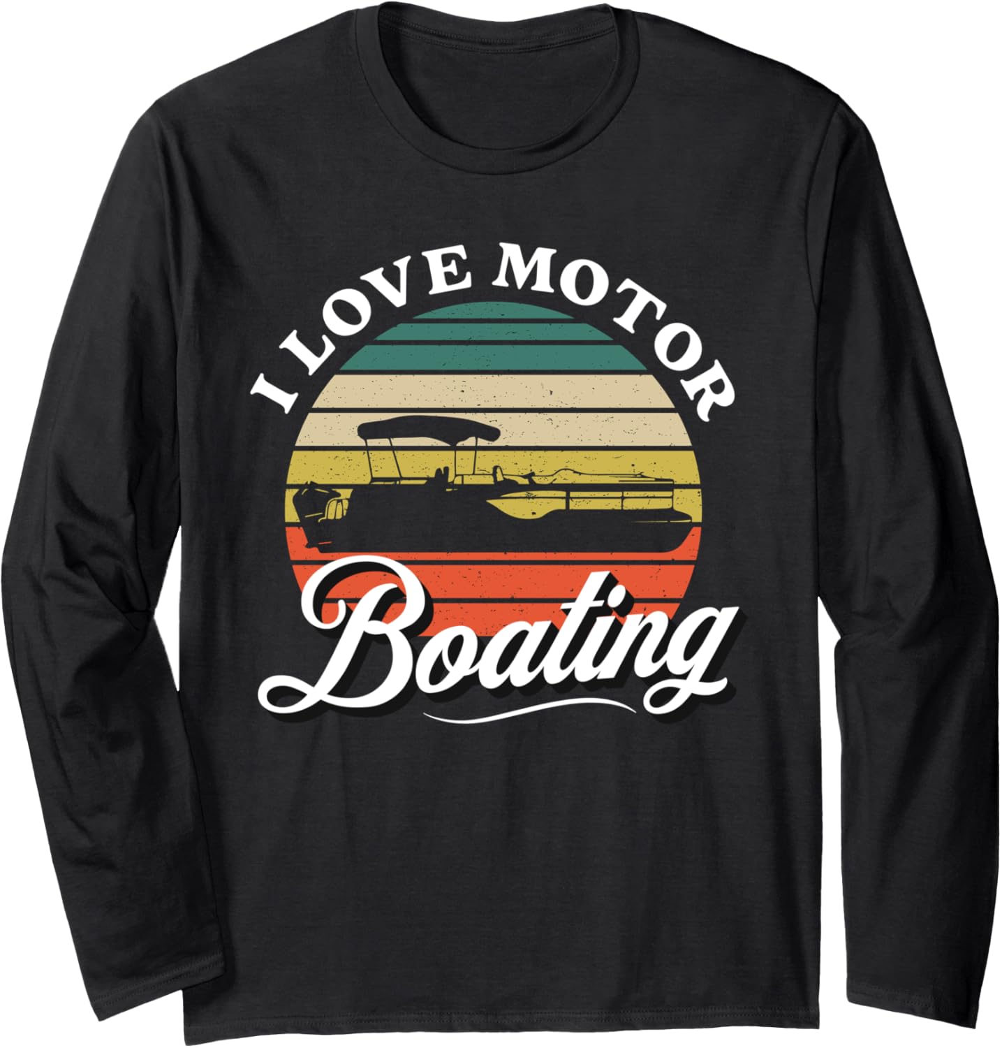 Retro I Love Motor Boating Vintage Funny Boaters