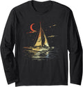 Vintage Sailing Sketch Boat Sport Sloop Race Long