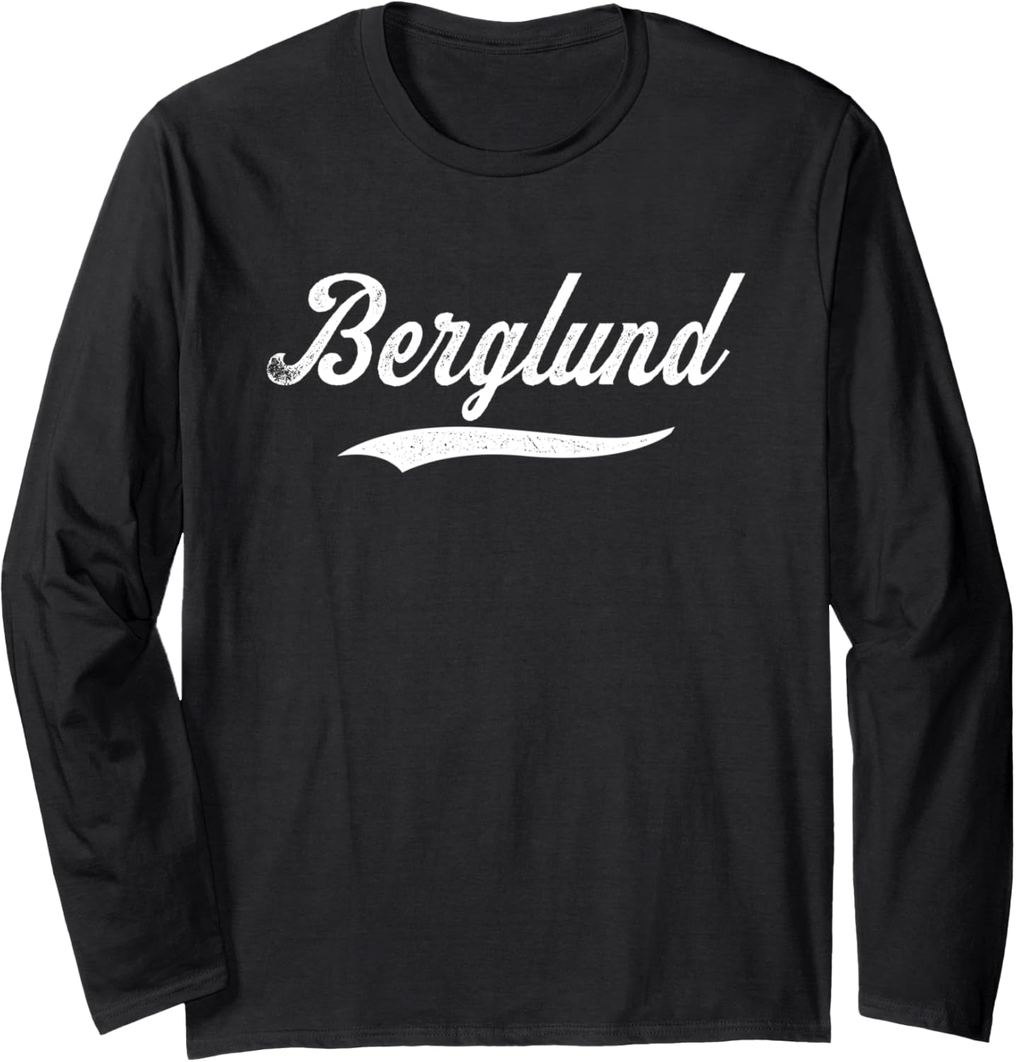 Distressed Script Michael Berglund Prospect Baseball Fan Long Sleeve
