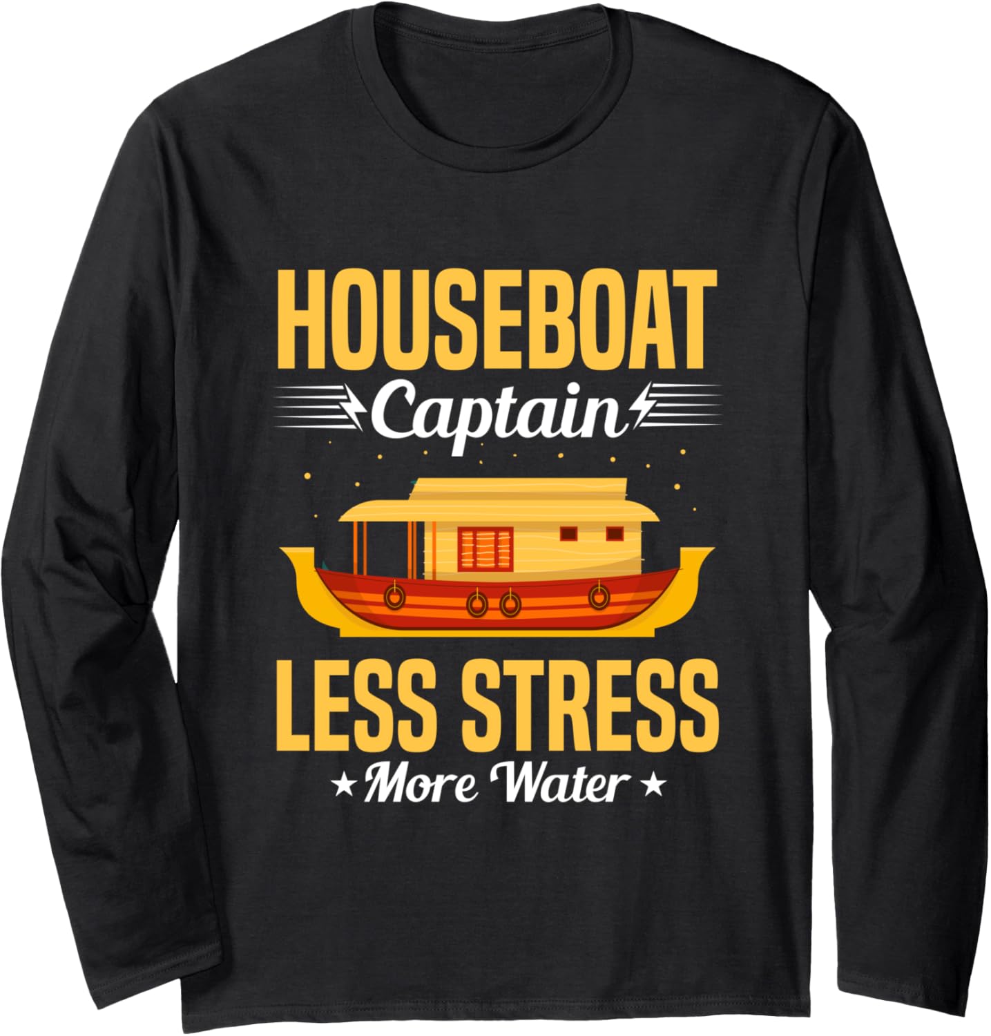 Houseboating Furniture Boat Anchor Houseboat Captain Long Sleeve