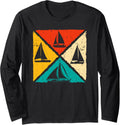 Sailing Silhouette Sailing Boat Sailboat Retro Sailor Long