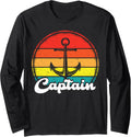 Captain Vintage Distressed Pontoon Boat Anchor Captain Long