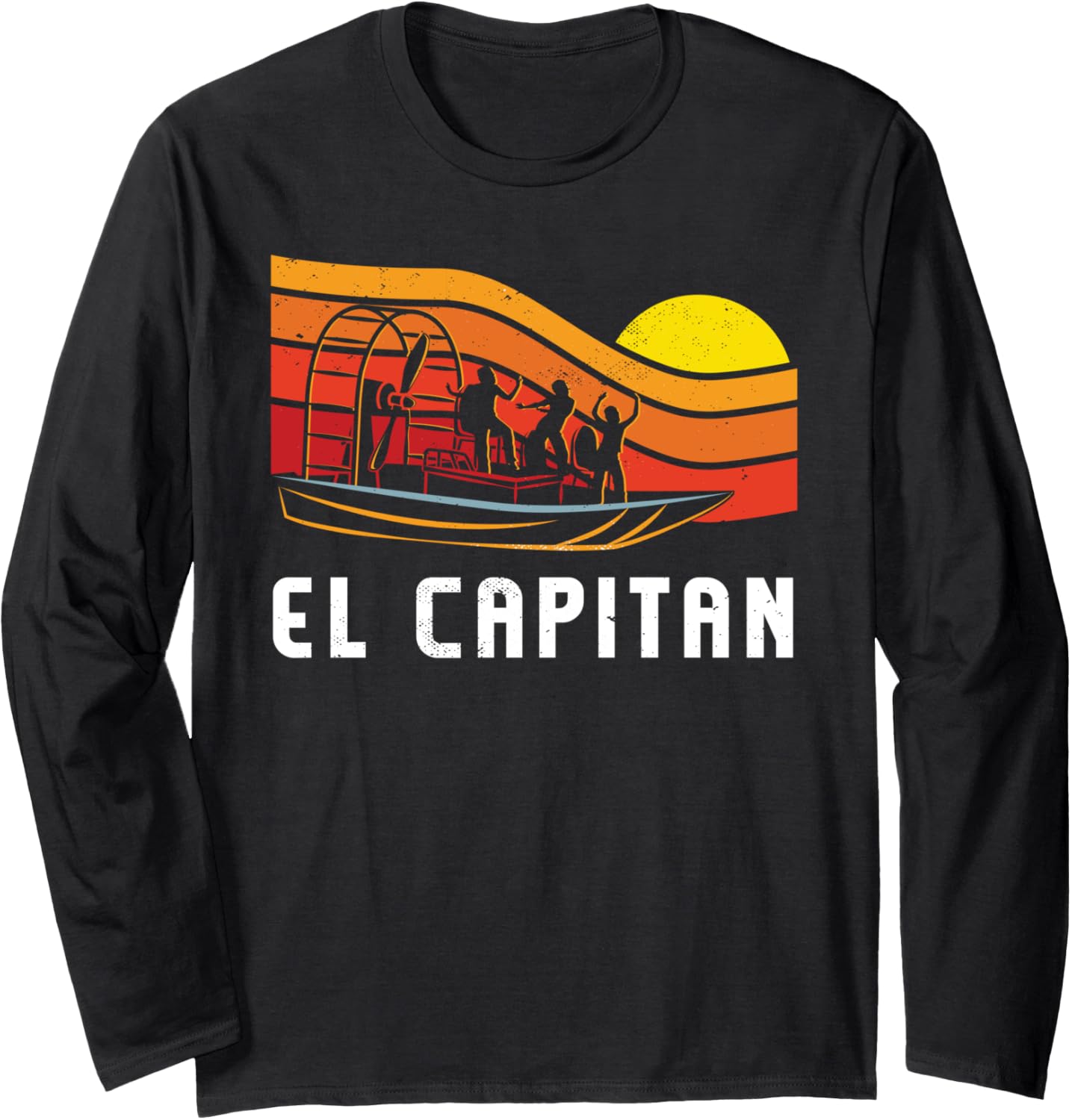 Airboat Captain Fanboat Propeller Boat El Capitan Long