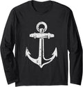 Vintage Nautical Boat Anchor Long Sleeve