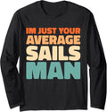 Retro Sailor Sailboat Boat Captain Vintage Sailing Long