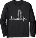 Sail Boat Heartbeat Boat Sailing Long Sleeve