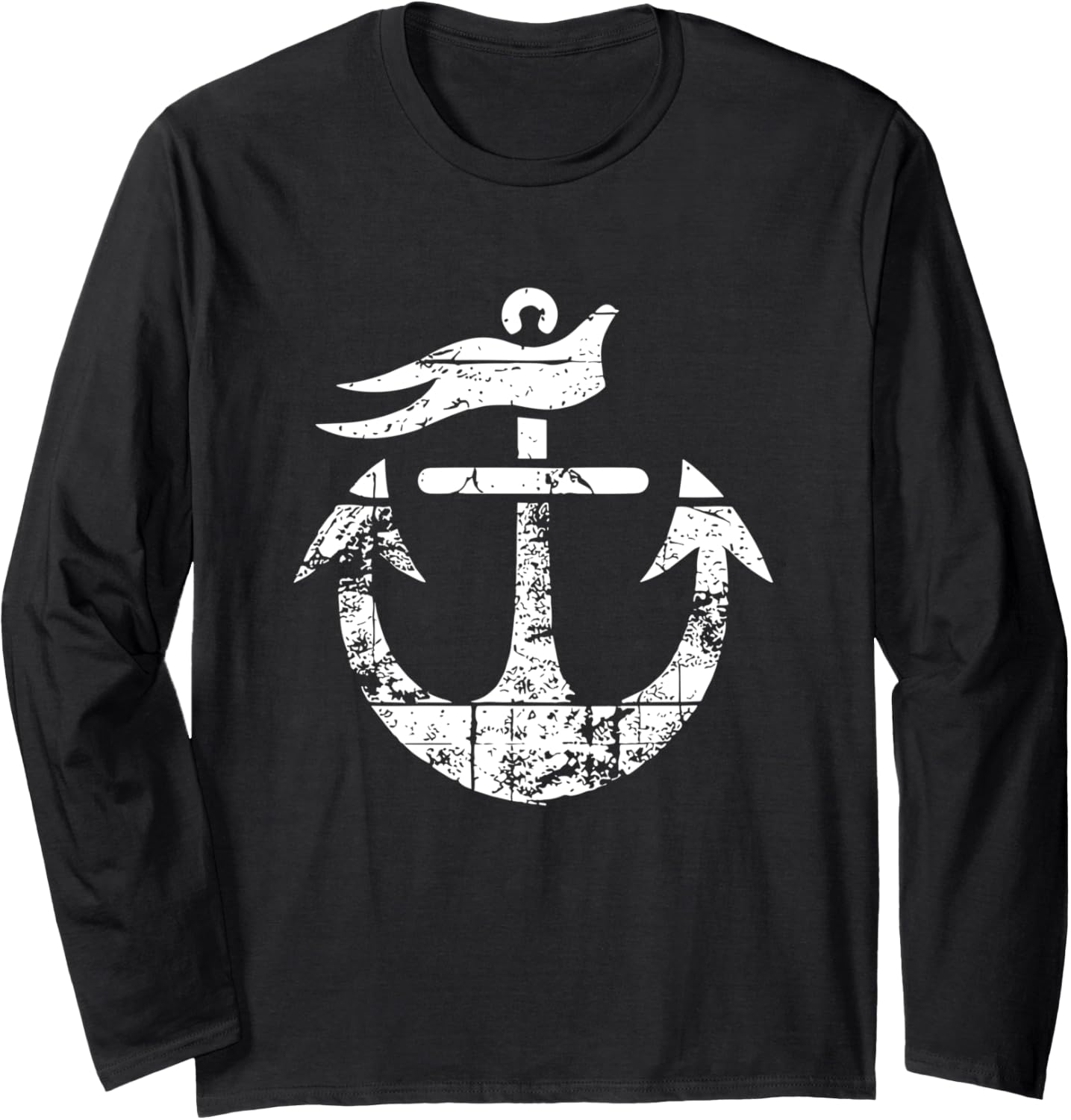 Anchor Sketch Boat Sport Sailing Trip Long Sleeve