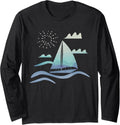 Sailing Sailboat Sail Boating Captain Vintage Long Sleeve