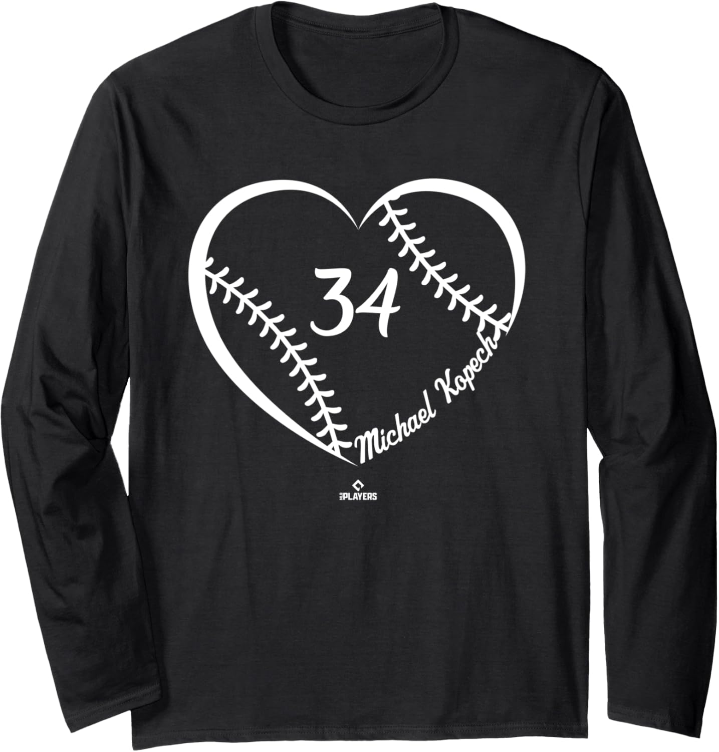 Baseball Heart Number Michael Kopech MLBPA Long Sleeve