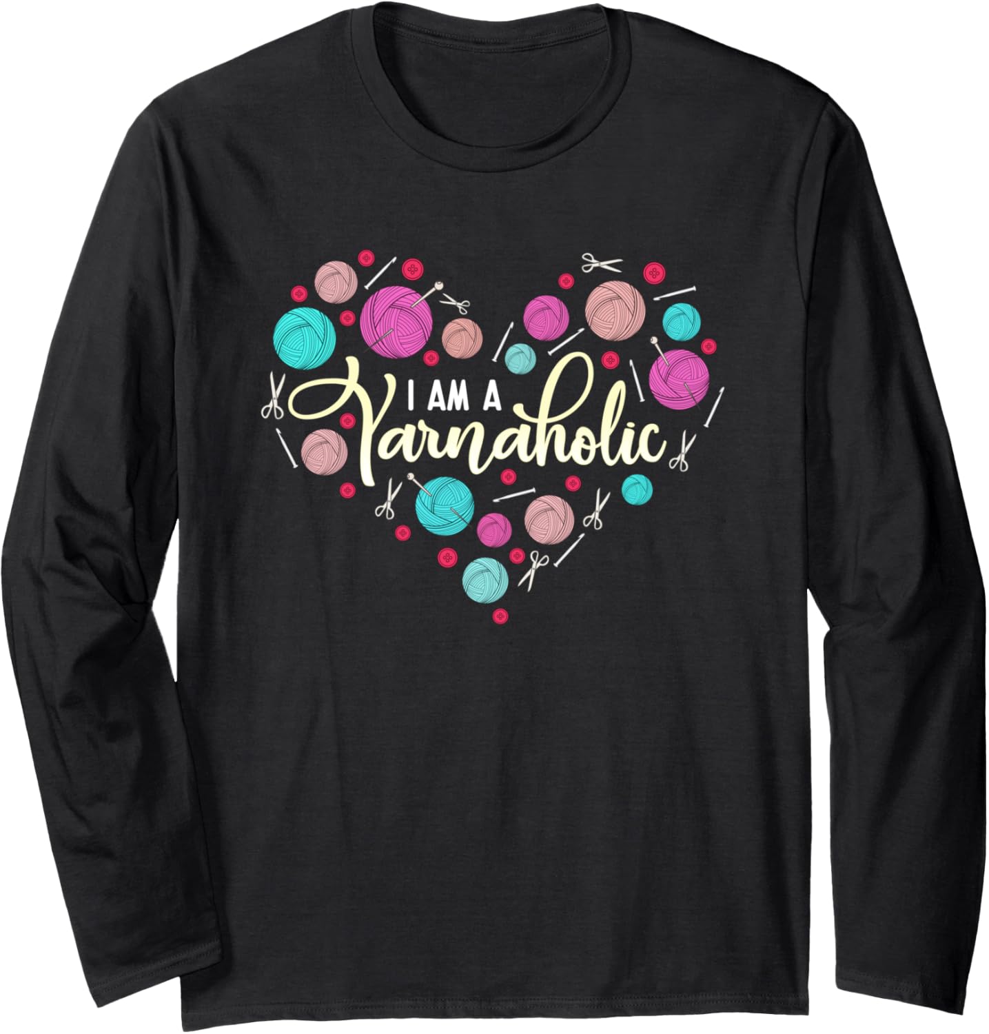 Funny Knit & Crochet Yarn Design for Women Long Sleeve