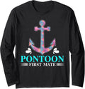 Anchor Mermaid Pontoon Boat Lover Pontooning Women Long