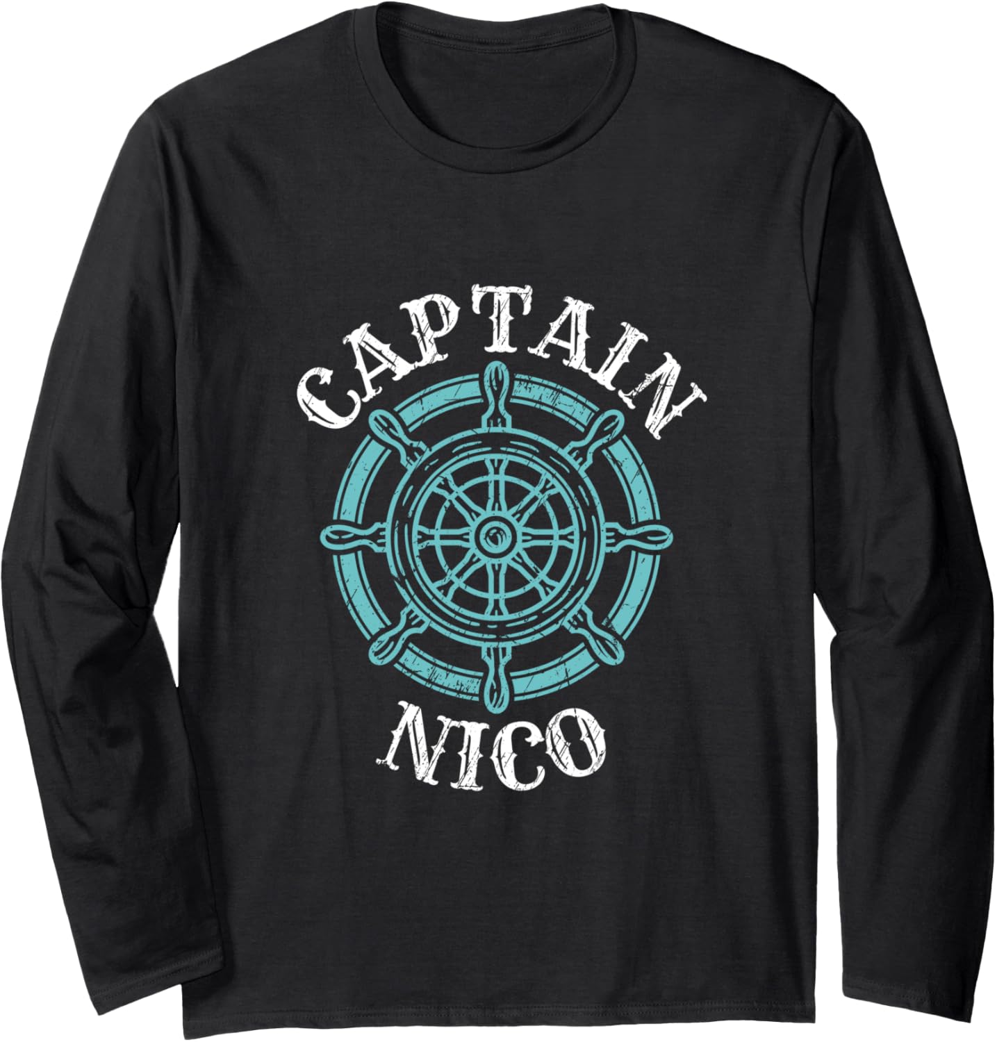 Captain Nico Personalized Name Custom Nickname Boating Long