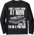 Funny Pontoon Boat Drinking Boating Lakeside Pontooning Long