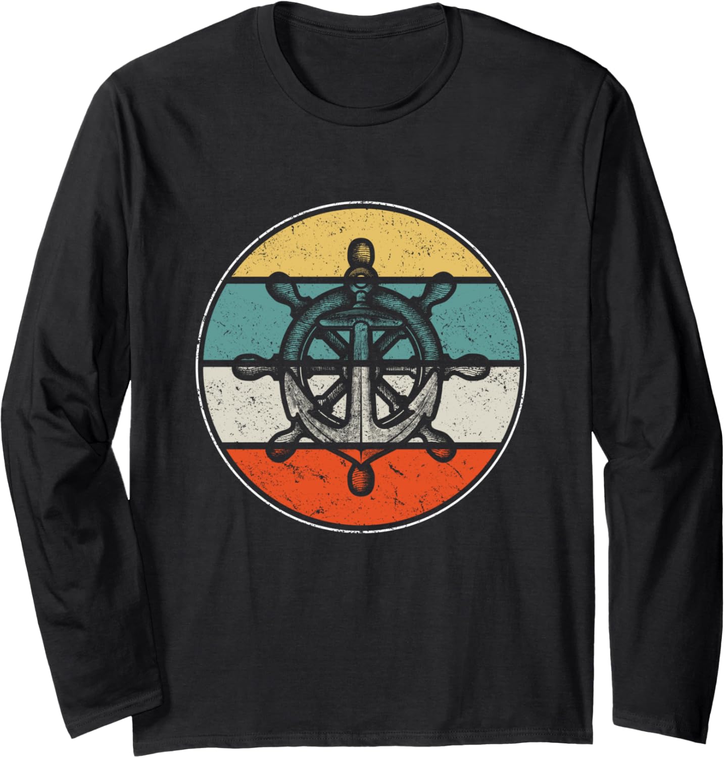 Retro Anchor Sailboat Captain Awesome Long Sleeve