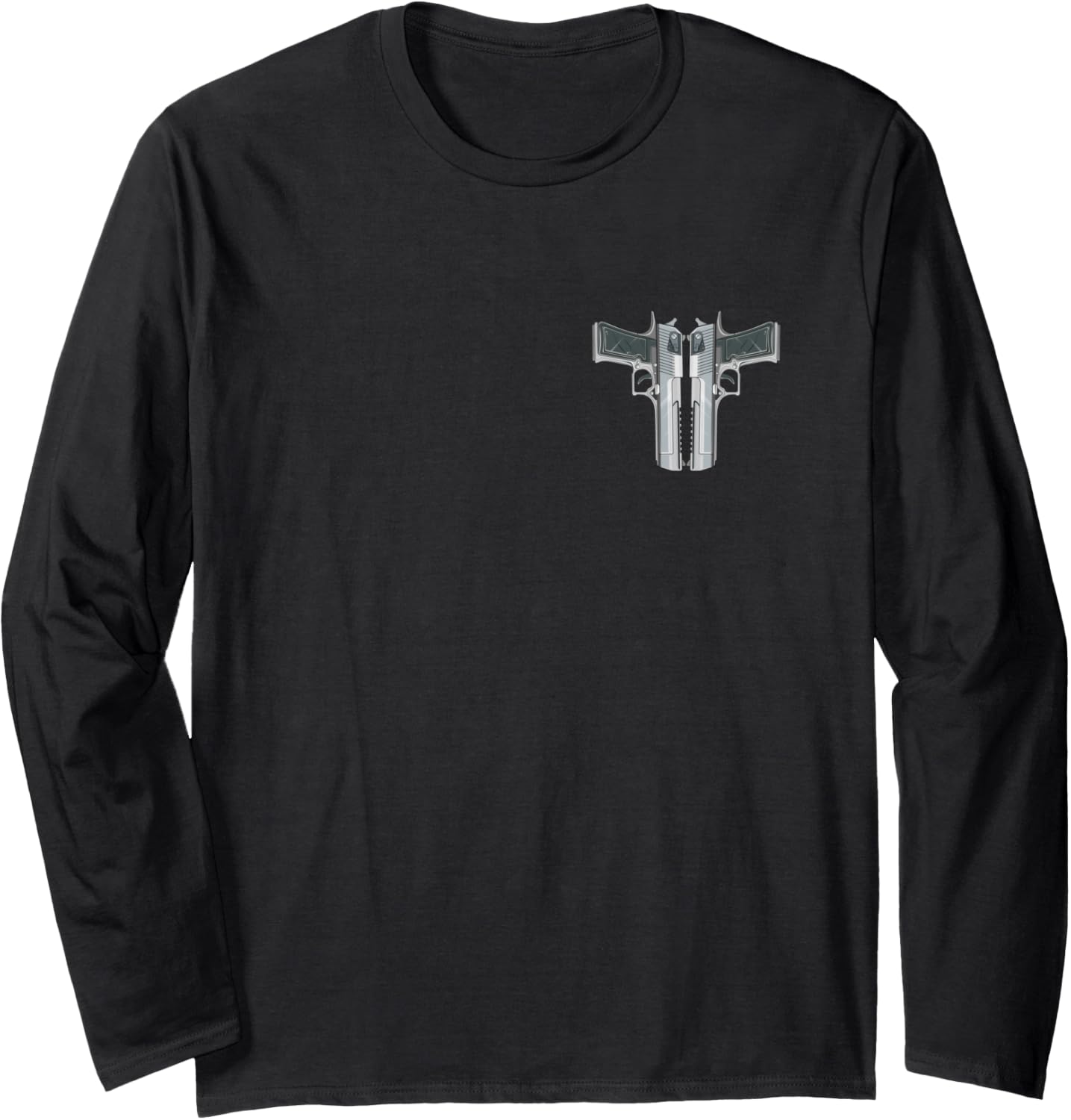 Pro Gun Owner Gun Rights Simple Clean Guns Graphic Long Sleeve