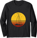 Vintage Sailboat Retro Sailboat Sail Sailing Long Sleeve