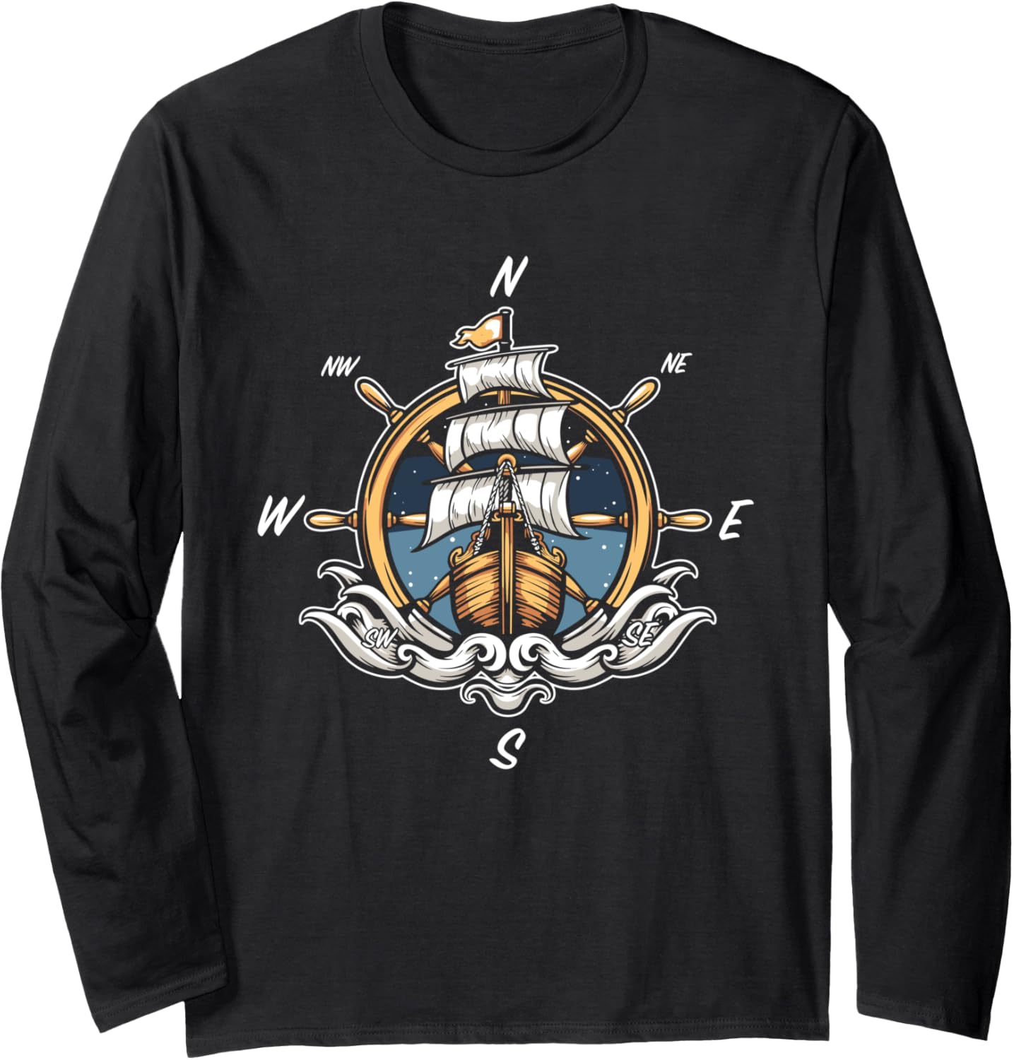 Sailor Sailing Boat Sailboat Captain Nautical Long Sleeve