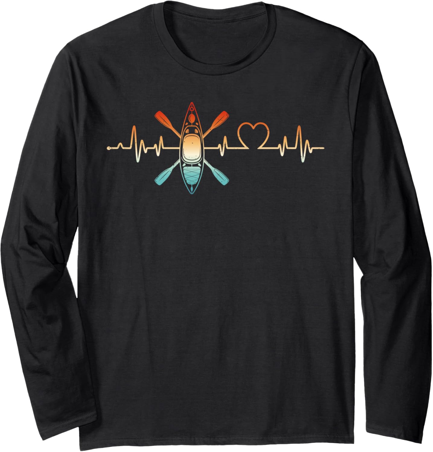 Funny Kayaking Heartbeat Kayak Boat Paddling Kayaker Long